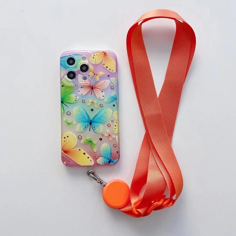 Adjustable Phone Strap Crossbody Lanyard for Mobile Phone Detachable Necklace Hanging Wide Rope Patch Cord Nylon Phone Straps