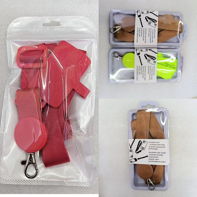 Adjustable Phone Strap Crossbody Lanyard for Mobile Phone Detachable Necklace Hanging Wide Rope Patch Cord Nylon Phone Straps