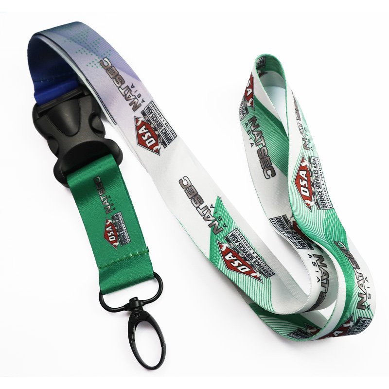 Custom adjustable fabric lanyard printing design cell phone lanyard personalizado neck id card holder lanyard