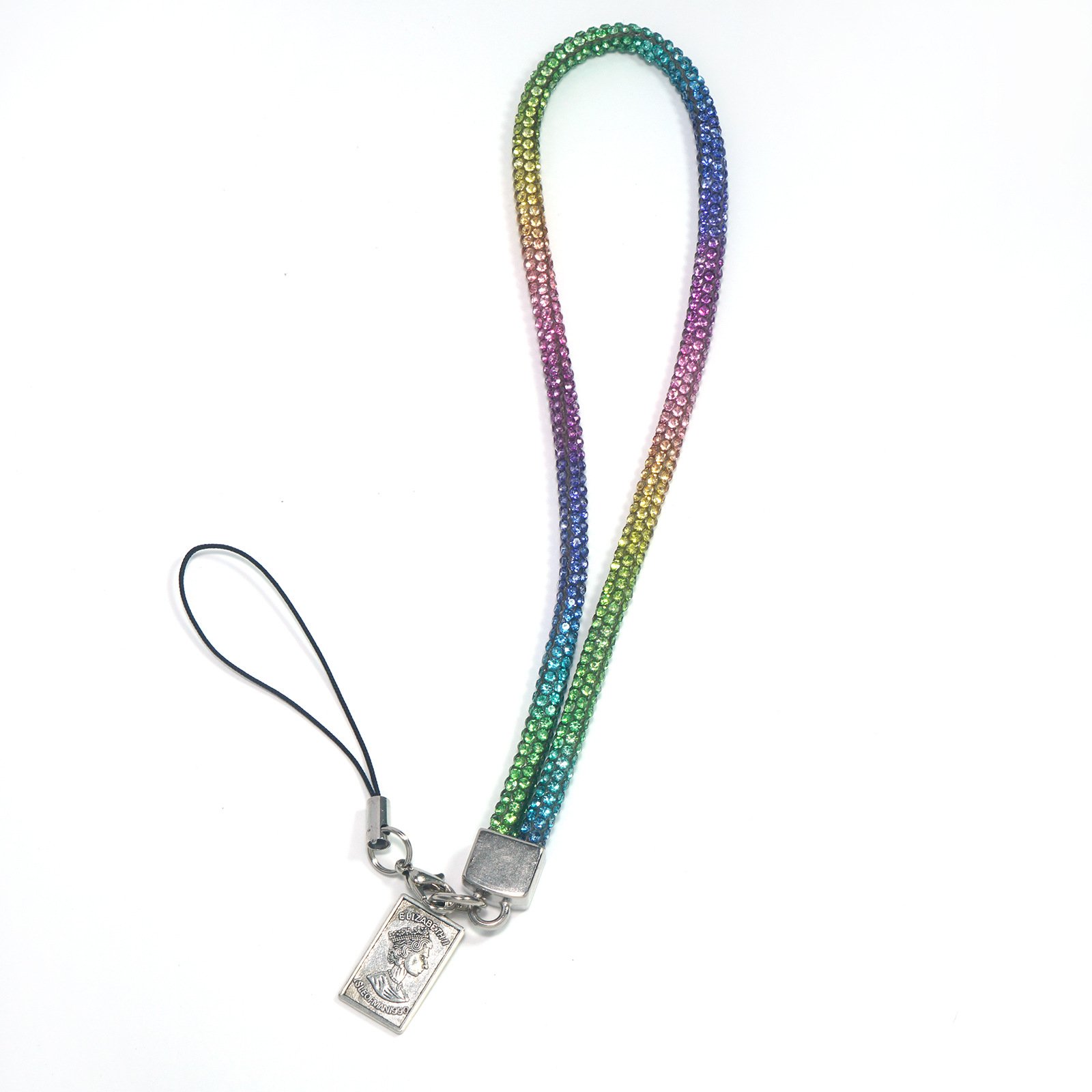 New Mobile Phone Lanyard Wrist Chain Luxury Rhinestone Hanging Chain High-End Short Diamond-Encrusted Bracelet Anti-Lost Metal