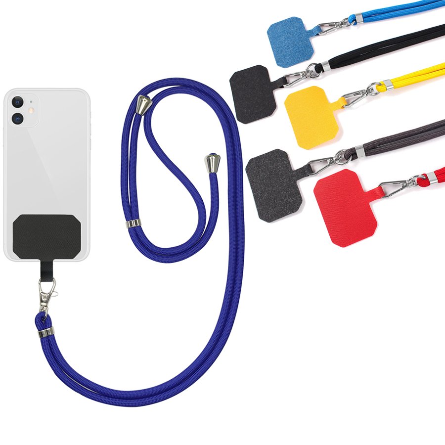 Universal Adjustable polyester fiber Neck Crossbody Strap Tether Patch colorful Mobile Cell Phone Lanyard For All Smartphone