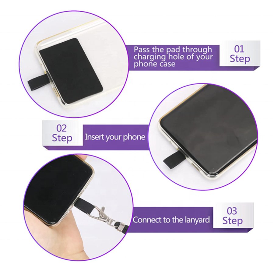 Universal Adjustable polyester fiber Neck Crossbody Strap Tether Patch colorful Mobile Cell Phone Lanyard For All Smartphone