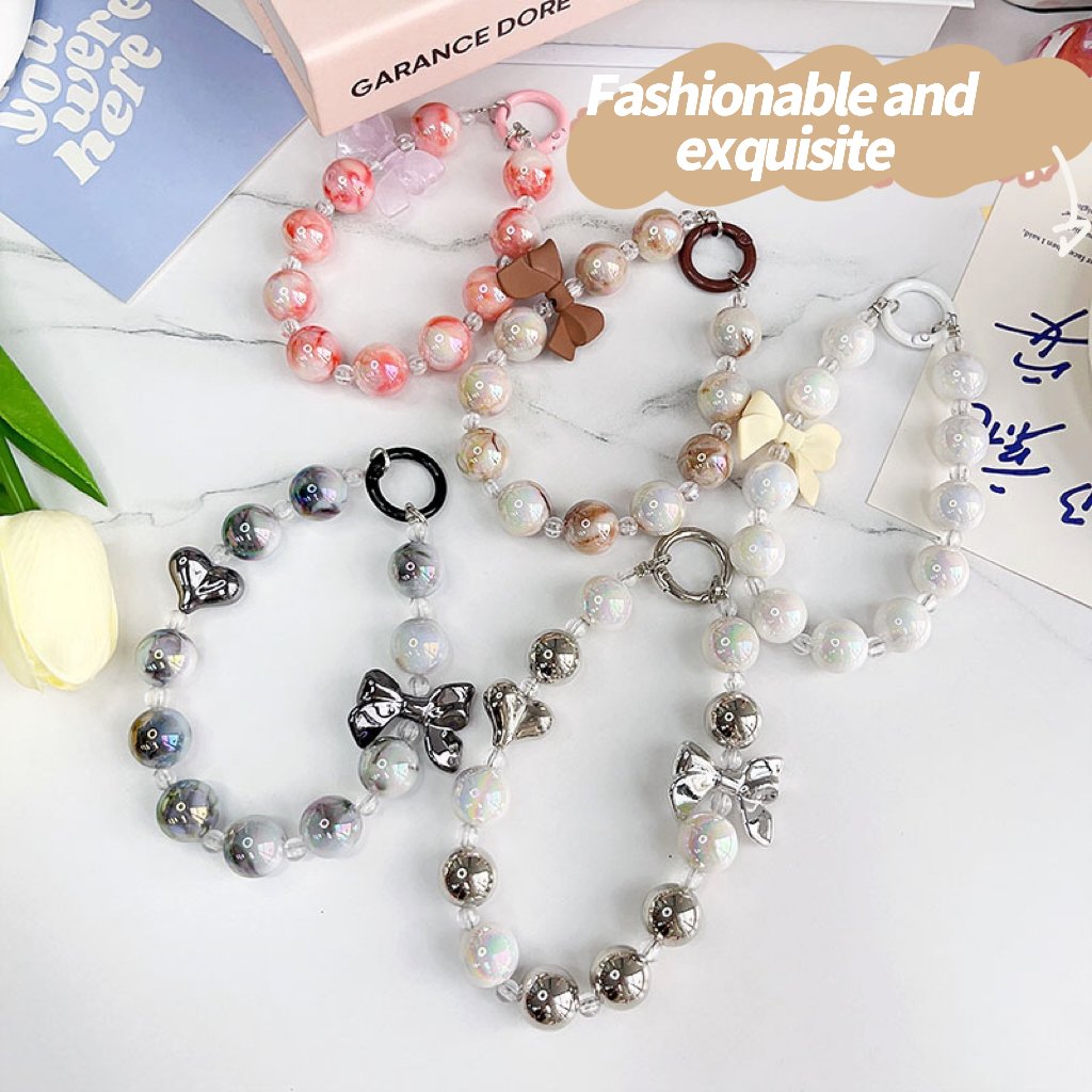INS luxury IMD Design butterfly with Heart Suitable for phone strap keychain