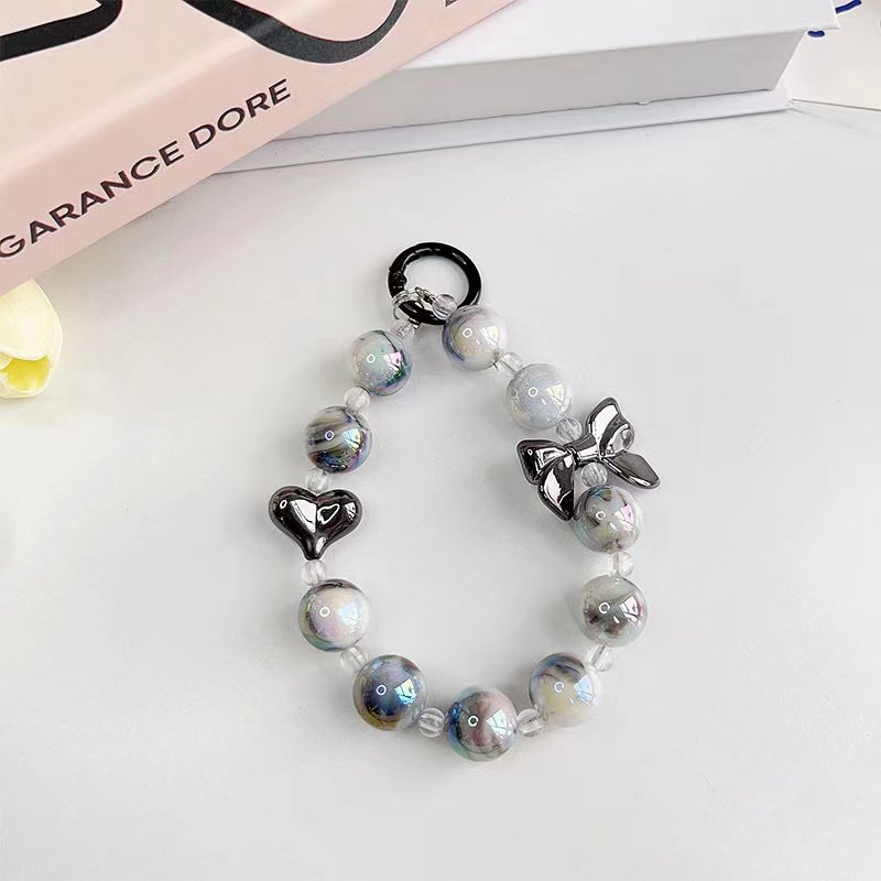 INS luxury IMD Design butterfly with Heart Suitable for phone strap keychain