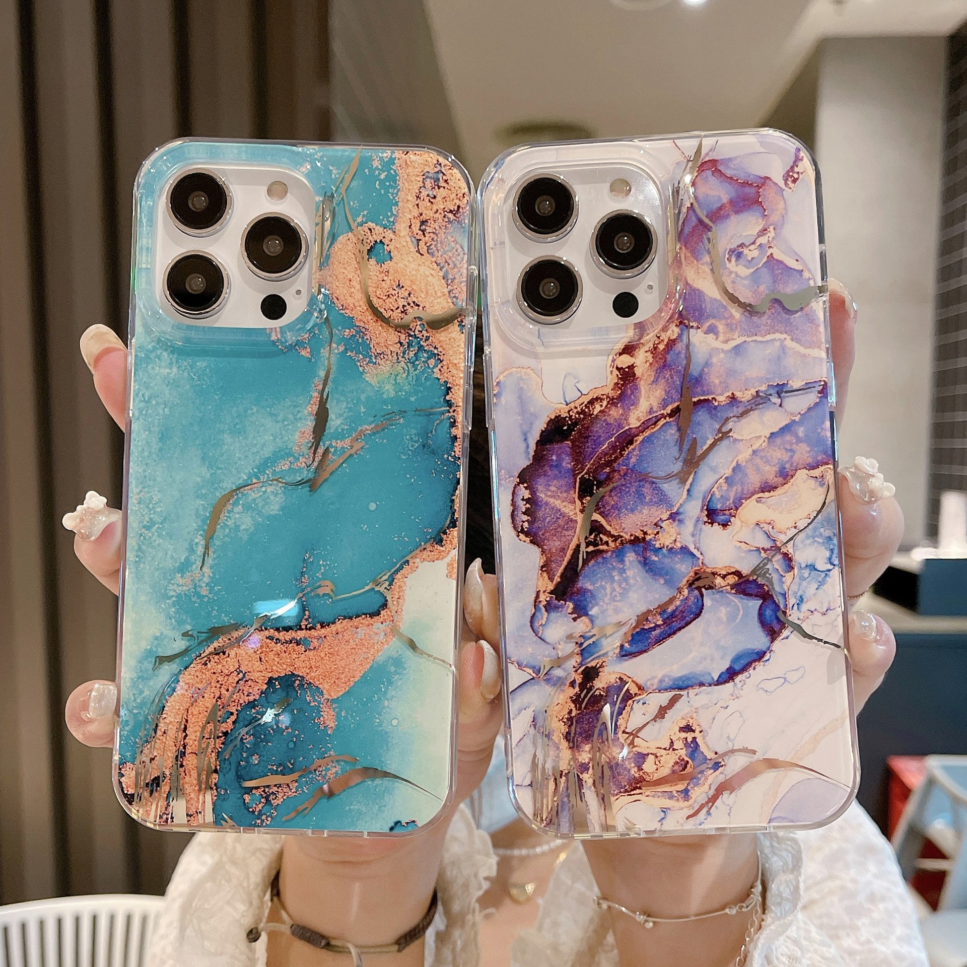Trendy Marble Designer Odm Custom Shockproof Phone Case Mobile Cover For Iphone 13 Pro 15 14 12 11
