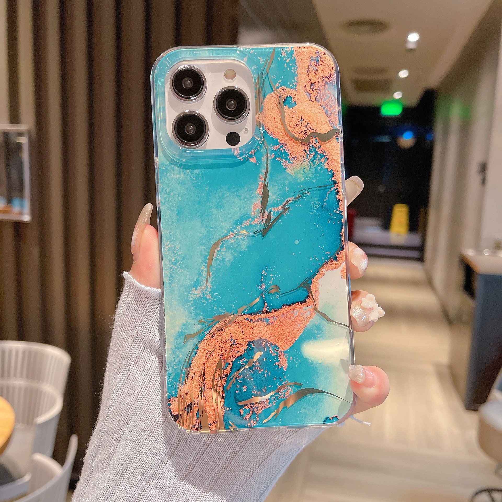 Trendy Marble Designer Odm Custom Shockproof Phone Case Mobile Cover For Iphone 13 Pro 15 14 12 11