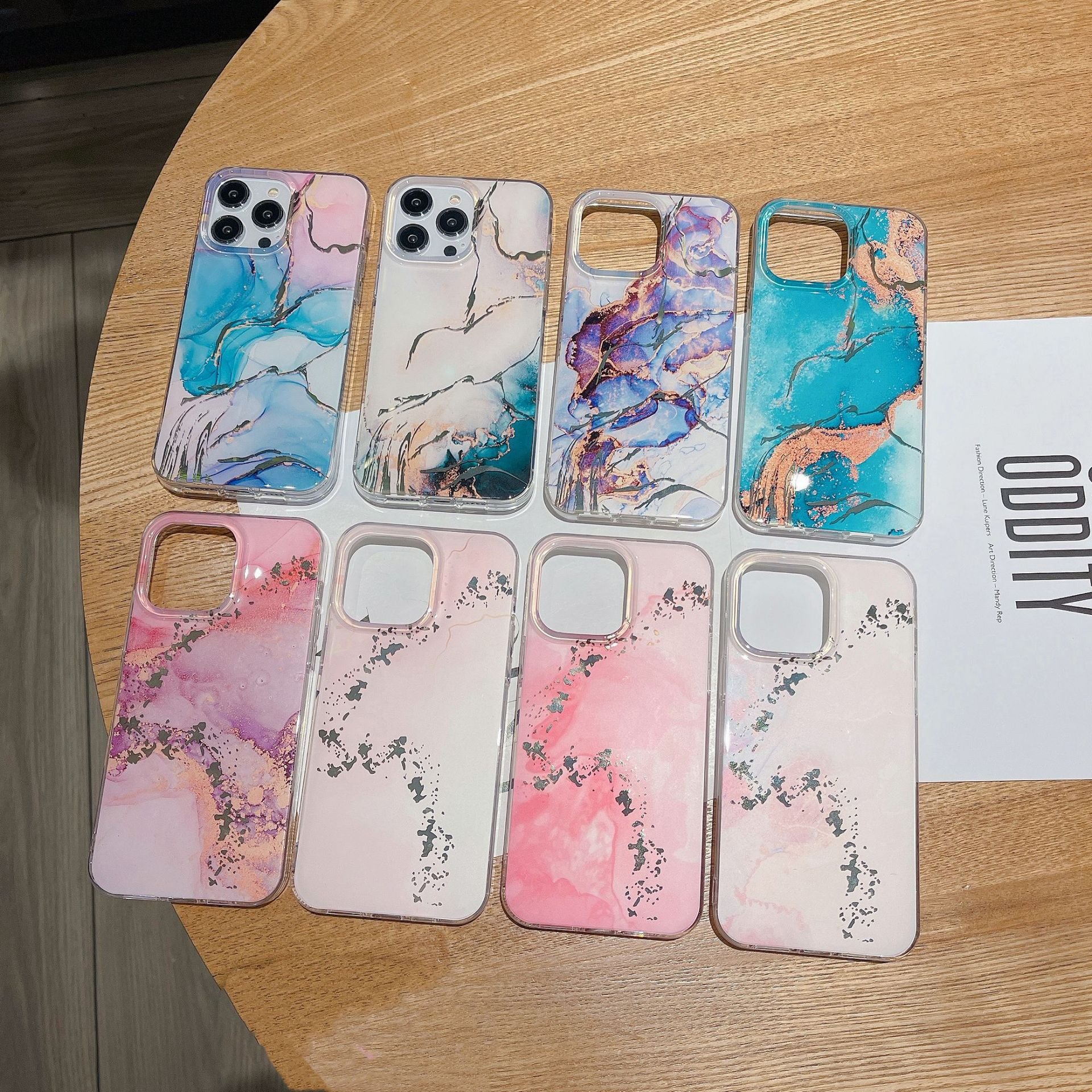 Trendy Marble Designer Odm Custom Shockproof Phone Case Mobile Cover For Iphone 13 Pro 15 14 12 11
