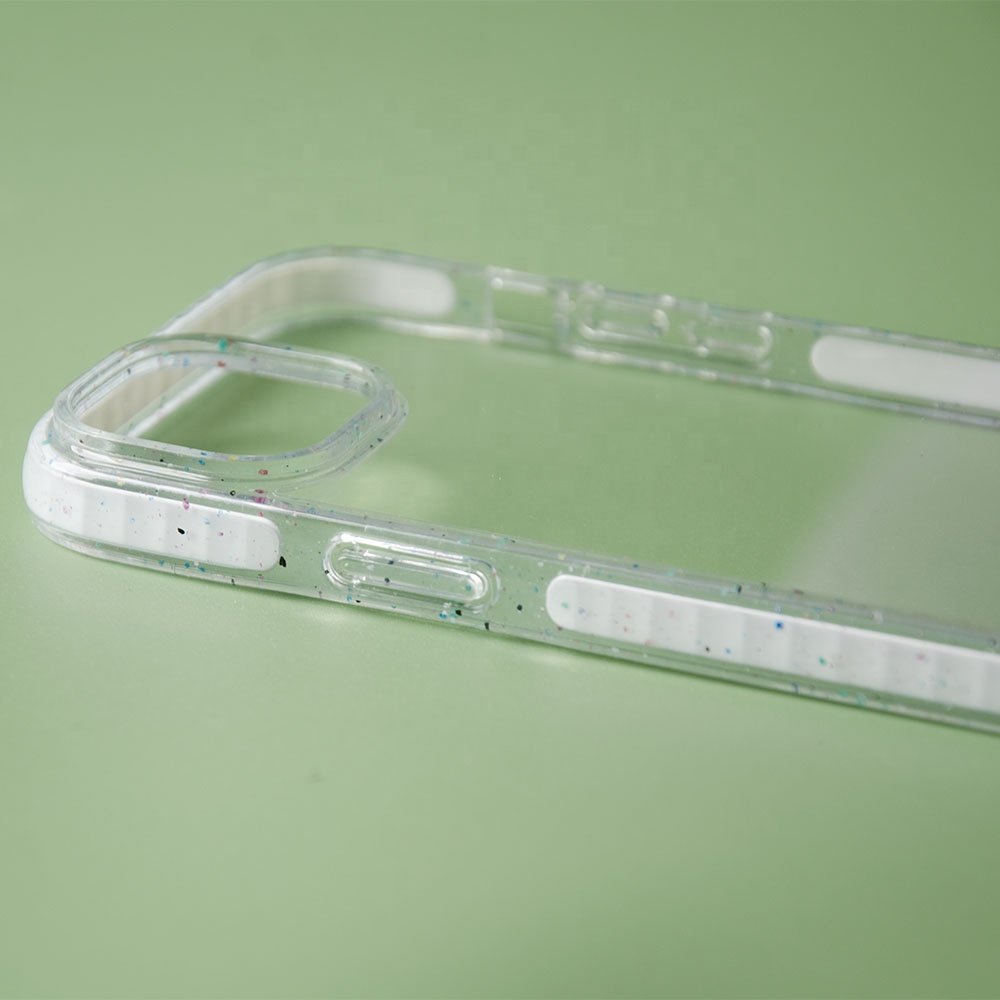 New Arrival Glitter Sheet Transparent High Quality PC Back Panel Bumper Shockproof Shockproof Phone Case for iP14/15/16 series