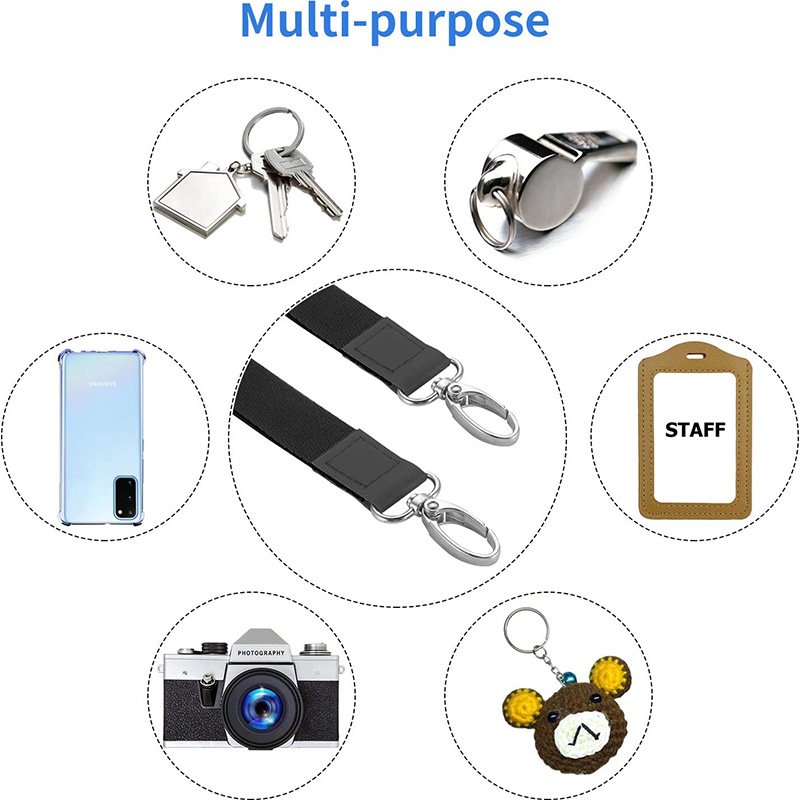 Multi-function Neck strap Adjustable Soft Polyester Strap Phone Lanyard Logo Color Customizable Compatible All Phones Case