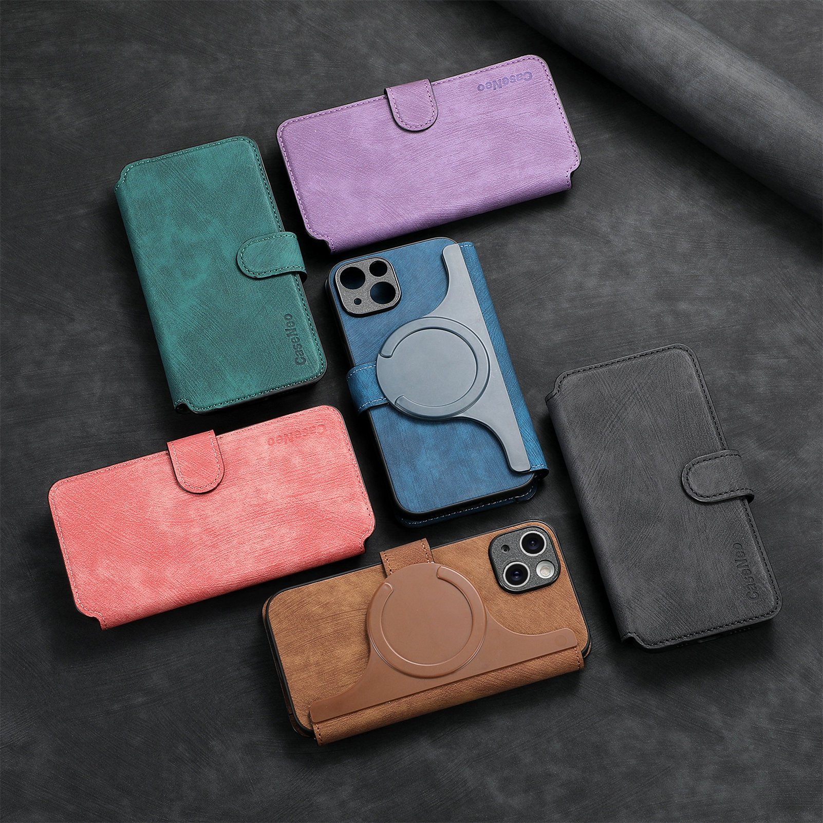 Magnetic Detachable Multiple Wallet Function Flip PC Phone Cases for iPhone11 12 13 14 15 16 Pro Max Creative Shockproof RFID