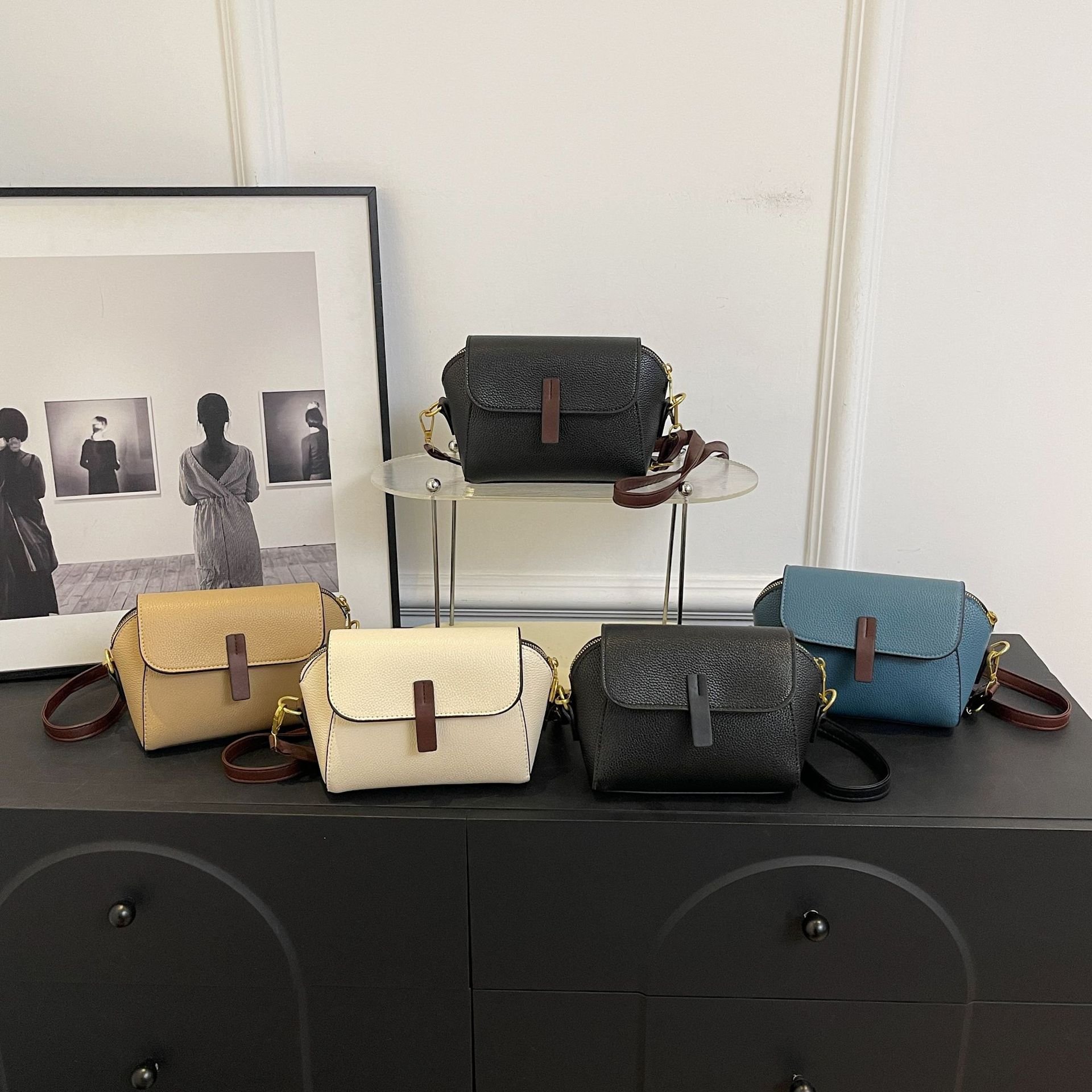 2024 Summer Women's Fashion Crossbody Bag All-Match Korean-Style Shoulder Strap New Small Mobile Phone Shell Zip Polyester Dress