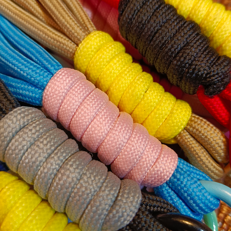 Wrist strap outdoor backpack rope keychain nylon woven rope couple's bracelet handbag smiling face pendant phone accessories