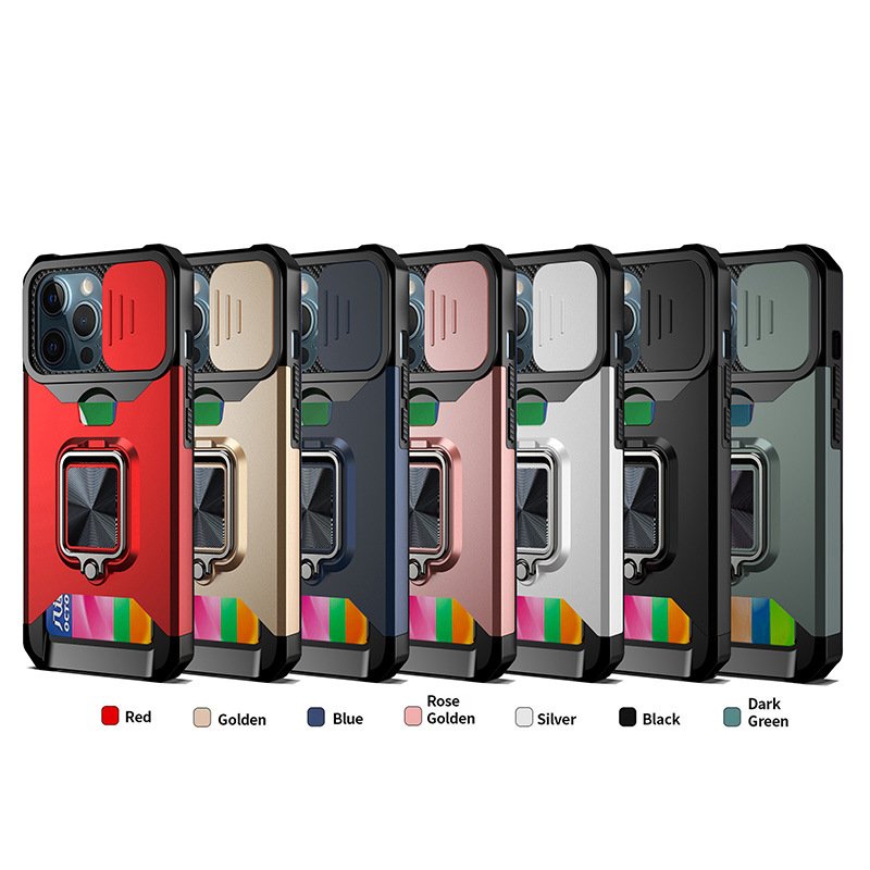 Magnetic Credit Card Holder and Stand for iPhone 14 Pro 16 Case Camera Cover Card Holder Camera Slide for iPhone 15 Pro Max Case