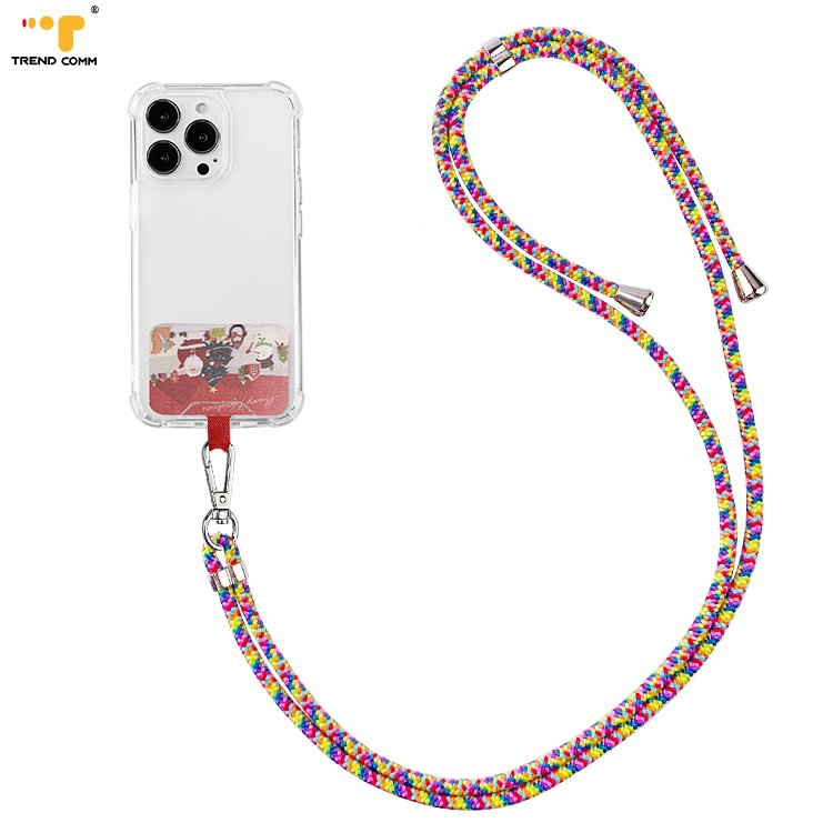 OEM Universal Adjustable Crossbody Nylon Neck Strap Tether Patch Mobile Cell Phone Strap detachable Lanyard For phone neck strap