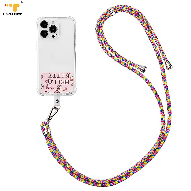OEM Universal Adjustable Crossbody Nylon Neck Strap Tether Patch Mobile Cell Phone Strap detachable Lanyard For phone neck strap