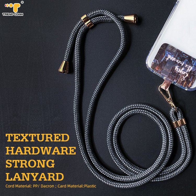 OEM Universal Adjustable Crossbody Nylon Neck Strap Tether Patch Mobile Cell Phone Strap detachable Lanyard For phone neck strap