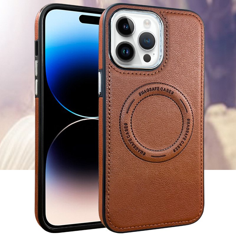 Premium Faux Leather Cover For iPhone 15 14 13 12 11 Pro Max XS XR X 7 8 Plus SE 2020 2022 For Magnetic Phone Case