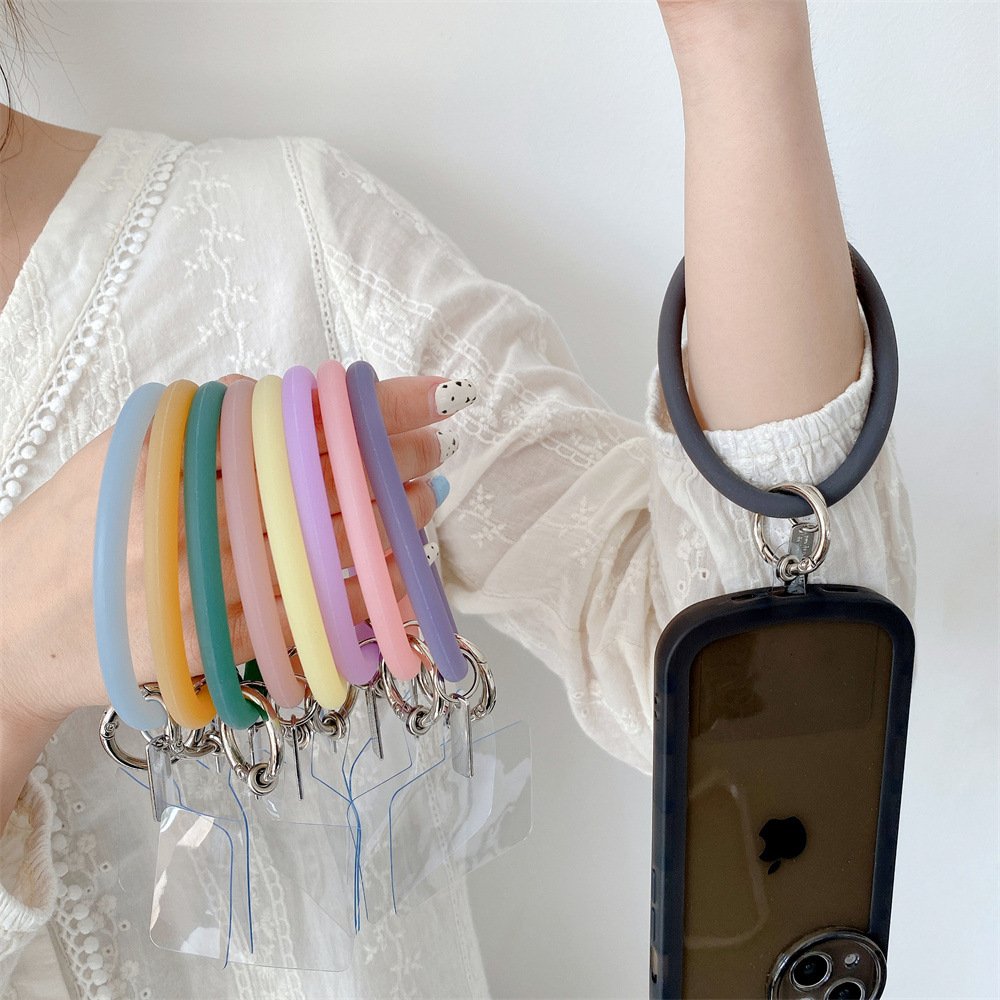 Universal Hanging Ring for Mobile Phone Soft Silicone Lanyard Strap Anti-Lost Bracelet for iPhone Xiaomi Samsung Keychain