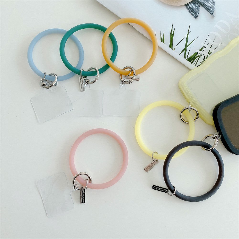Universal Hanging Ring for Mobile Phone Soft Silicone Lanyard Strap Anti-Lost Bracelet for iPhone Xiaomi Samsung Keychain