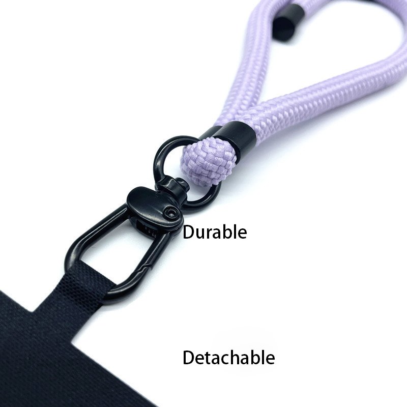 8mm Nylon Mobile Phone Case Lanyard Holder Key Wallet Anti Loss Hanging Rope Detachable Adjustable Short Cellphone Wrist Cord