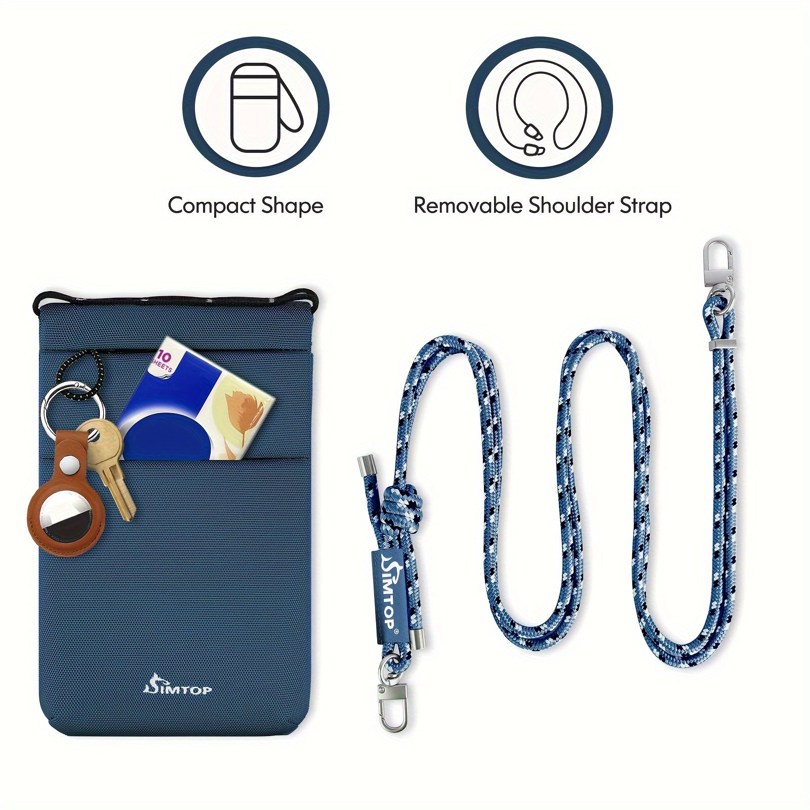 With Credit Card Slots Adjustable Shoulder Strap Small Crossbody Cell Phone Bag for Women, Mini Over Shoulder Handbag Purse