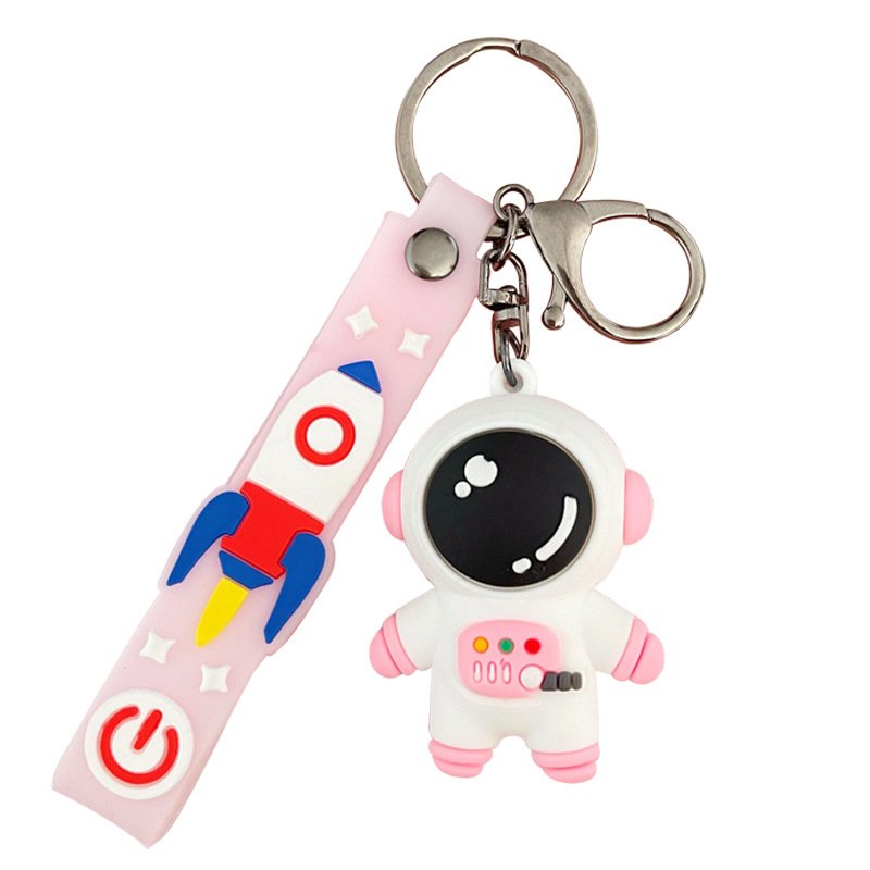 Lilangda PVC Cartoon Astronaut Keychain Pendant Cute Backpack Anti Loss Astronaut Doll Pendant Handbag Accessory Key Chain