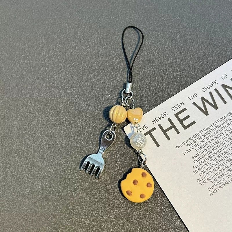 Lilangda Y2K Phone Charms Pendant Kawaii Bear Cellphone Chain Strap Lanyard Sweet Cool Girl Bag Beaded Keychain Wallet