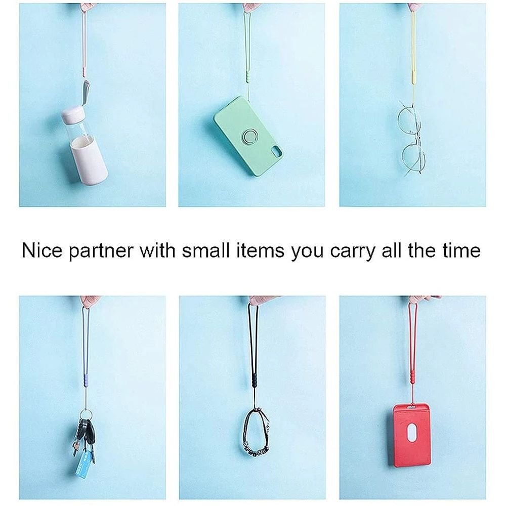 Candy Color Mobile Phone Rubber Strap For IPhone Samsung Keychain Portable Silicone Soft Wrist Adjust Cell Phone Lanyard