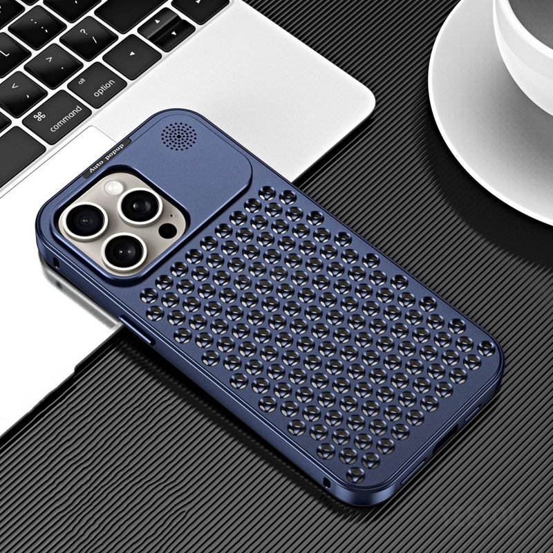 Luxury Metal Aluminum Alloy mobile phone case for iphone 16 15 14 13 12 11 pro max case Heat Dissipation Shockproof Cover