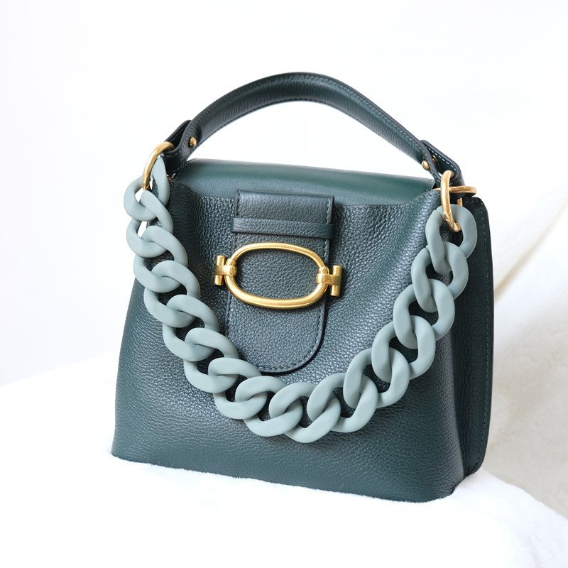 Chunky Matte Acrylic Smartphone Bag Decoration Chain Detachable Universal Thick Black Rubber Mobile Phone Case Necklace 120cm