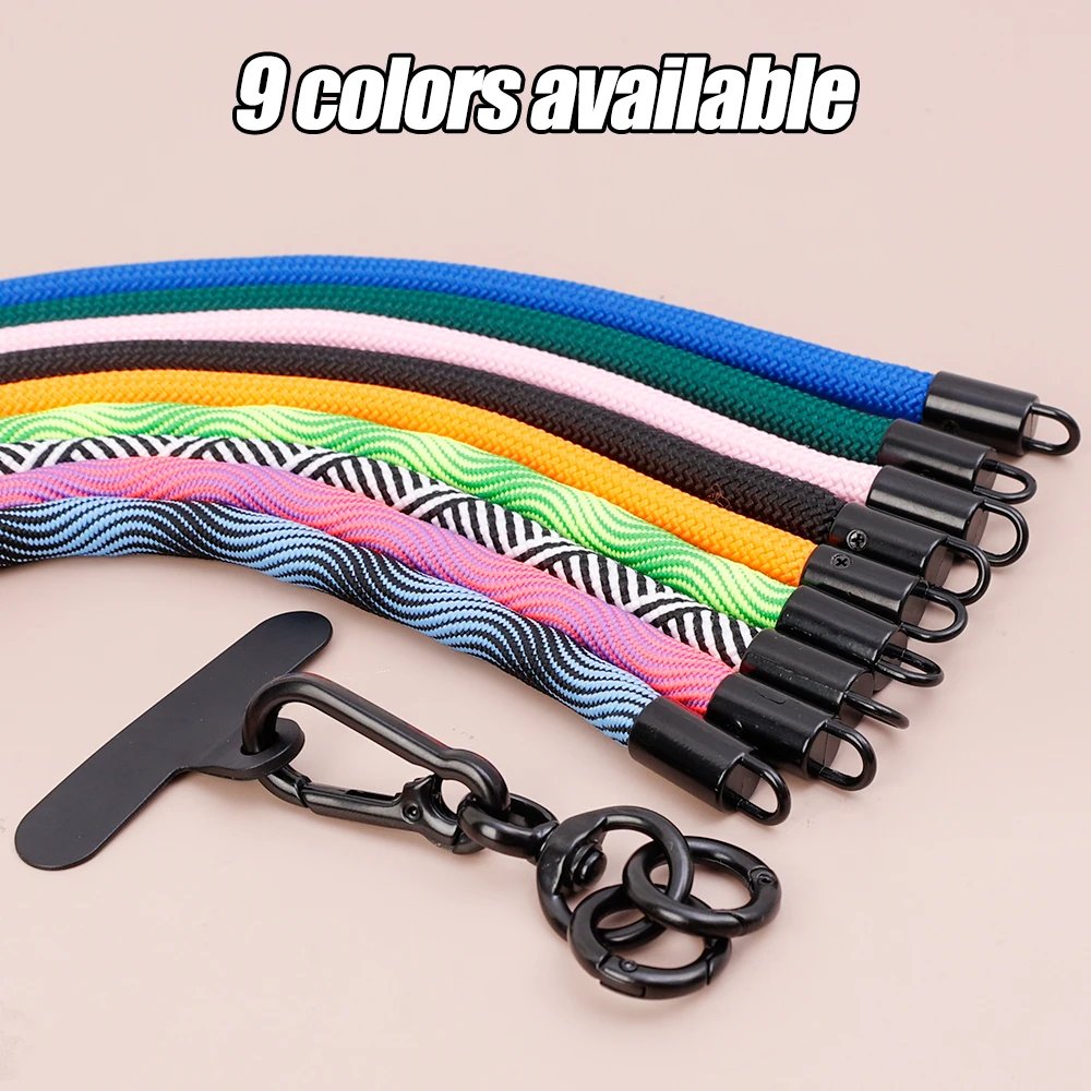 Universal Mobile Phone Lanyard with Card Tether Patches Adjustable Crossbody Cellphone Neck Straps for IPhone Samsung Xiaomi