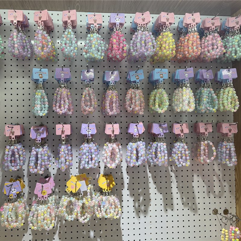 New ins mobile phone charm beaded keychain mobile phone diy ornament accessories wrist strap decorative hanging