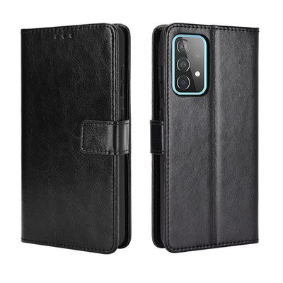 Jmax Hot Selling Crazy Horse Flip PU Leather Wallet Cell Phone Back Cover Case for Samsung Galaxy a 51 52 60 70 71 72 E S 4G 5G