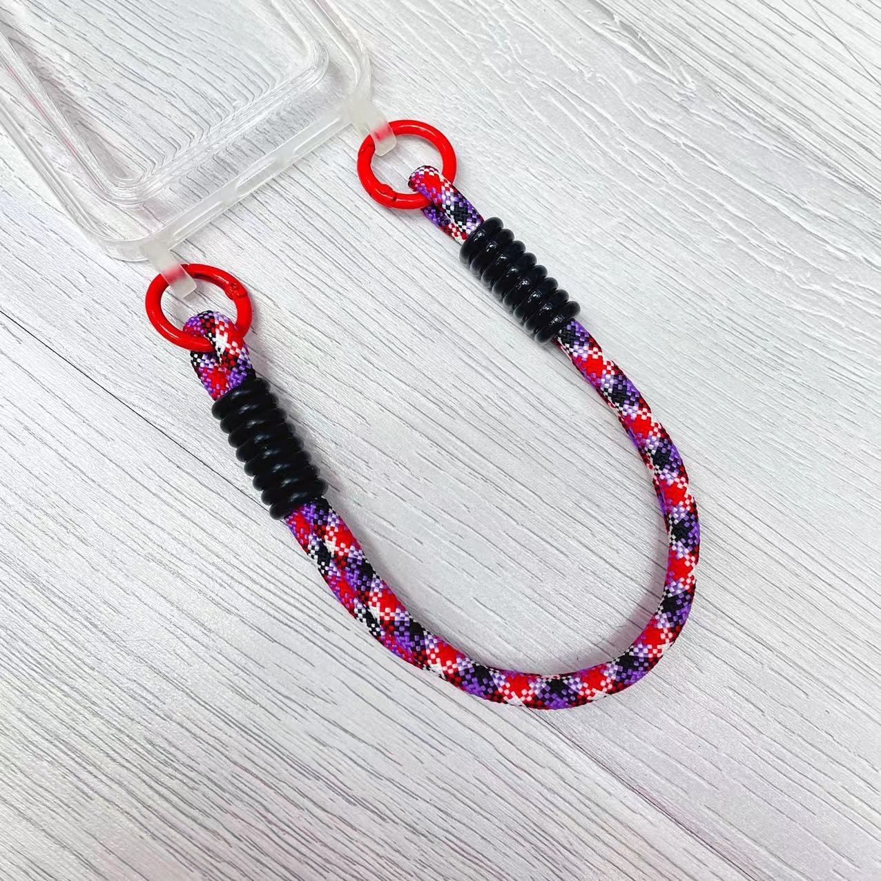 Portable accessory hanging rope Wear resistant and anti loss colored wrist strap Mobile Phone Safe Sticker With Rope
