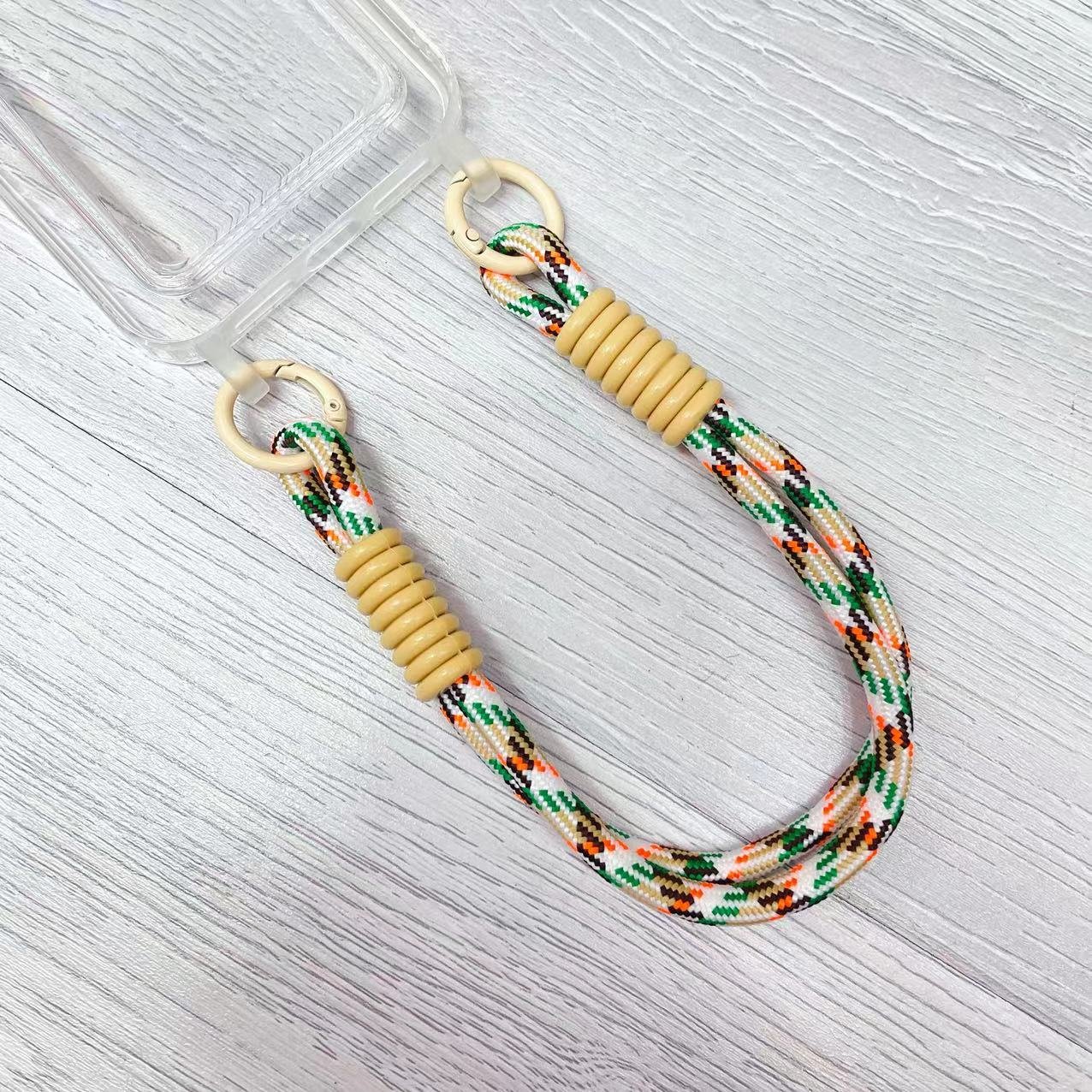 Portable accessory hanging rope Wear resistant and anti loss colored wrist strap Mobile Phone Safe Sticker With Rope