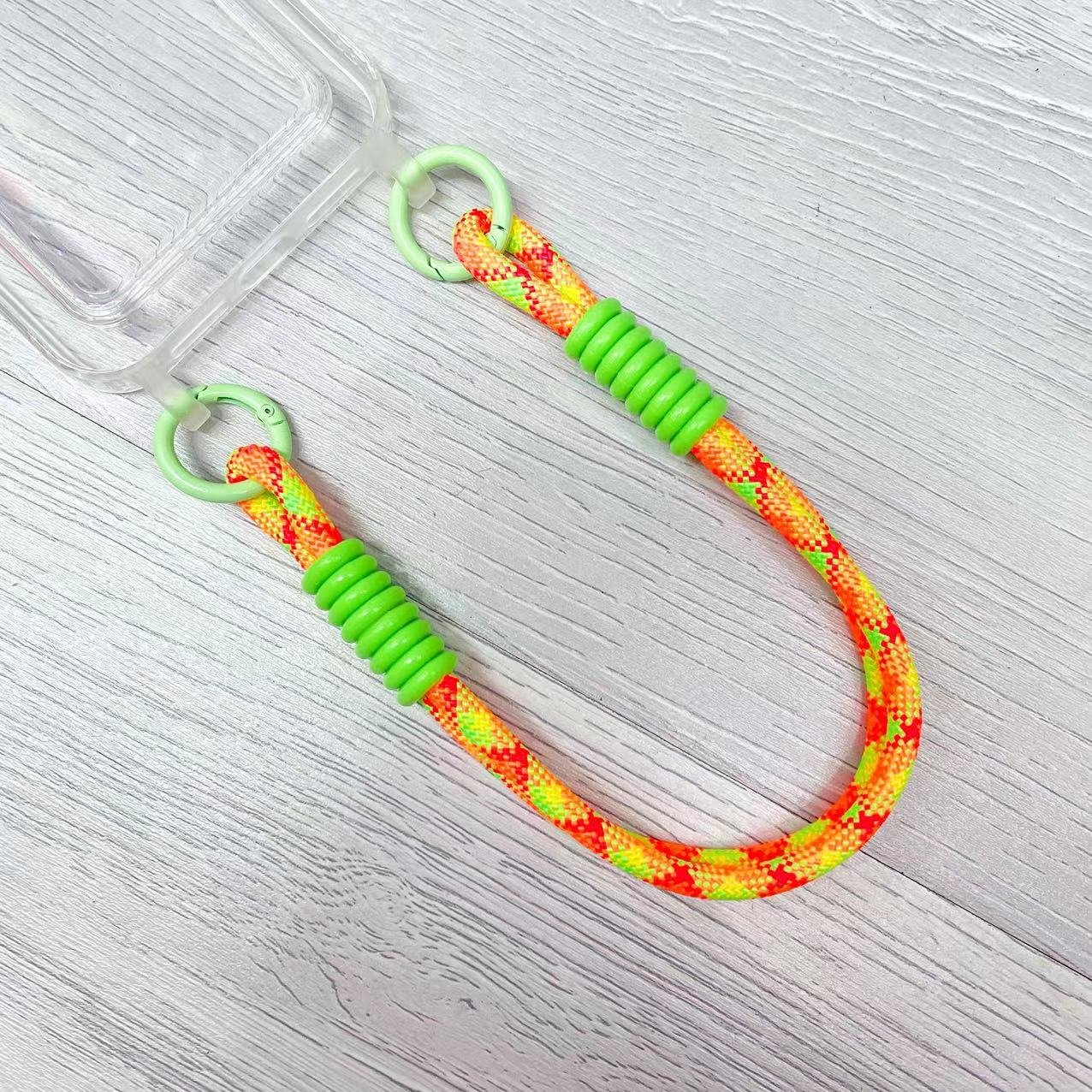 Portable accessory hanging rope Wear resistant and anti loss colored wrist strap Mobile Phone Safe Sticker With Rope