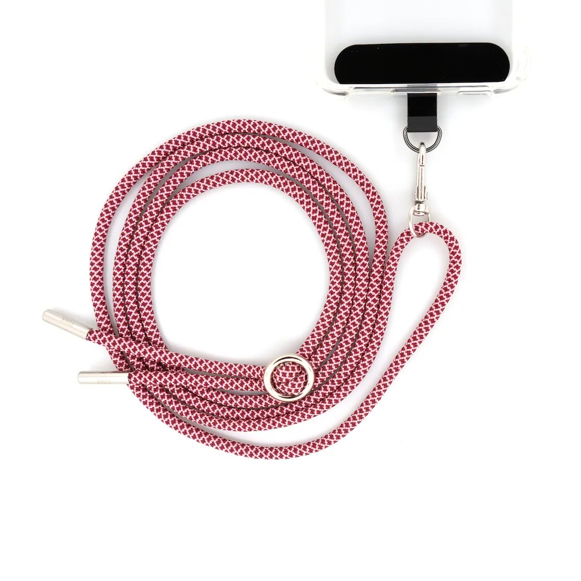 Universal Crossbody Mobile Phone Lanyard Adjustable Dacron Necklace Cell Phone Strap With Detachable Patch
