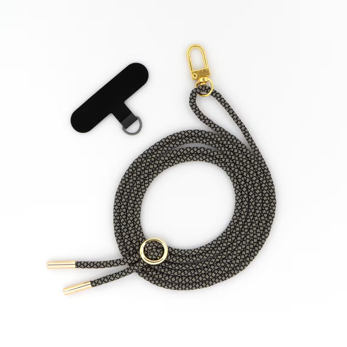 Universal Crossbody Mobile Phone Lanyard Adjustable Dacron Necklace Cell Phone Strap With Detachable Patch