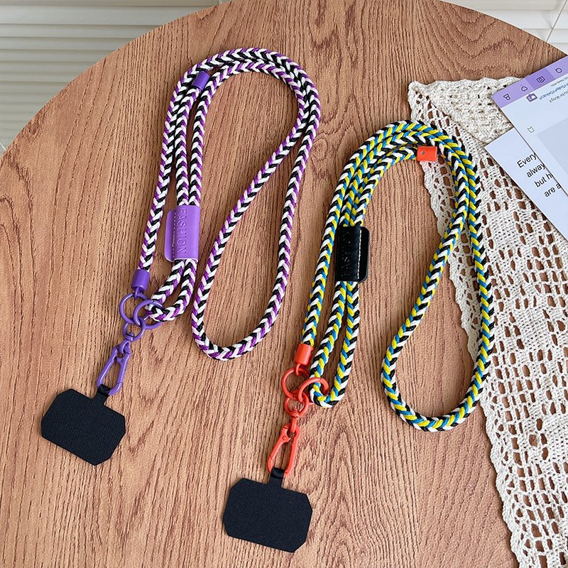 Custom Adjustable Nylon Mobile Phone Strap Universal All-In-One Crossbody Phone Lanyard Wrist Case Chain Phone Patch Accessory