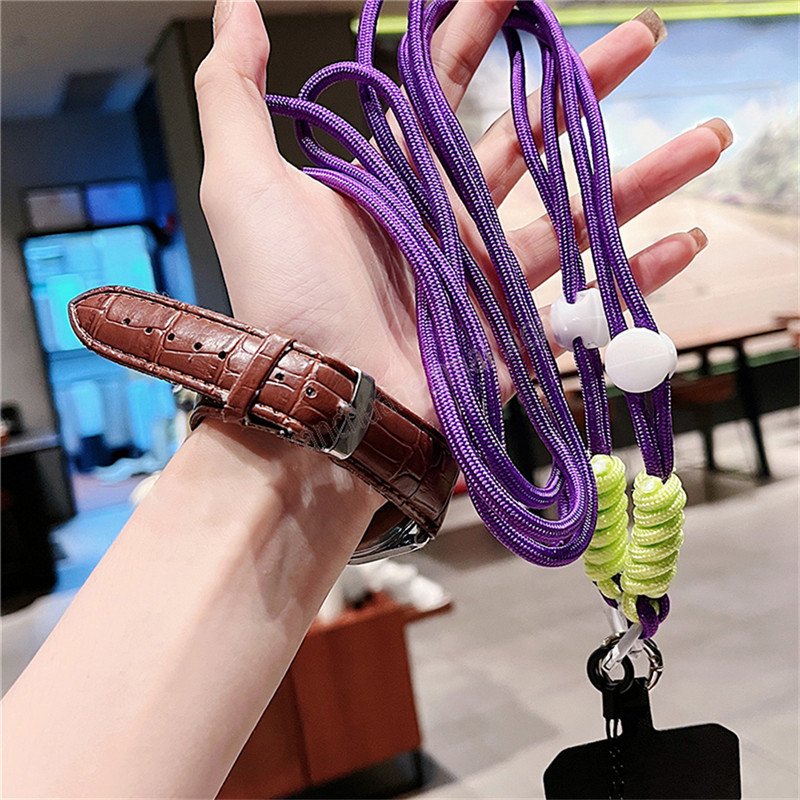 Stylish Leisure Mobile Phone Long Lanyard Nylon Strap Adjustable Telephone Chain Straps For Long Style Women Men Cellphone Rope