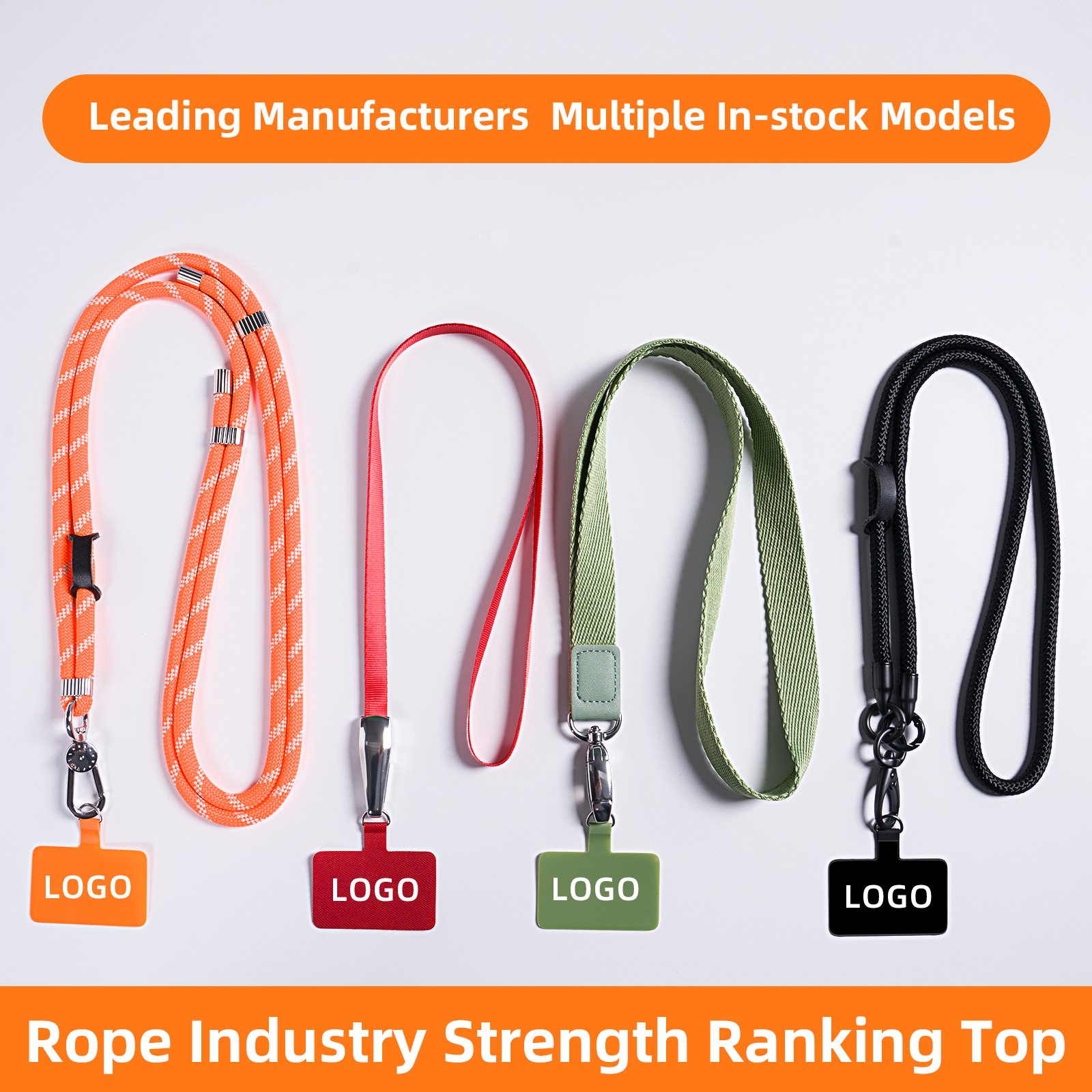 Custom Universal Nylon Crossbody Cellphone Strap with Hanging Rope Logo Customizable Mobile Phone Lanyard