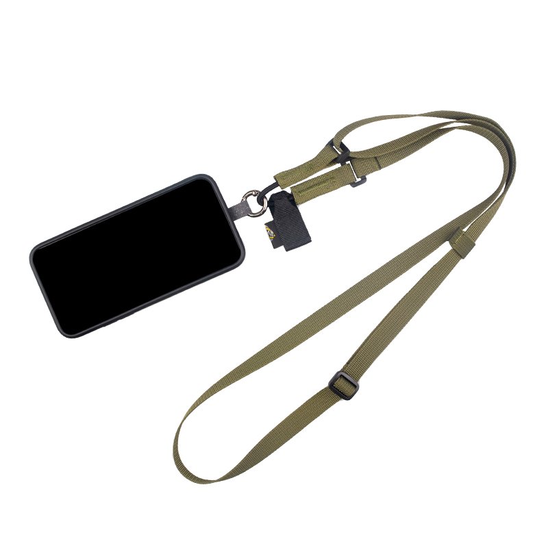 Universal Adjustable Nylon Luxury Long Crossbody Cell Mobile Phone Charm Lanyard Crossbody Neck Wrist Strap With Cell Phone Case