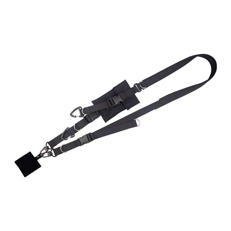 Universal Adjustable Nylon Luxury Long Crossbody Cell Mobile Phone Charm Lanyard Crossbody Neck Wrist Strap With Cell Phone Case