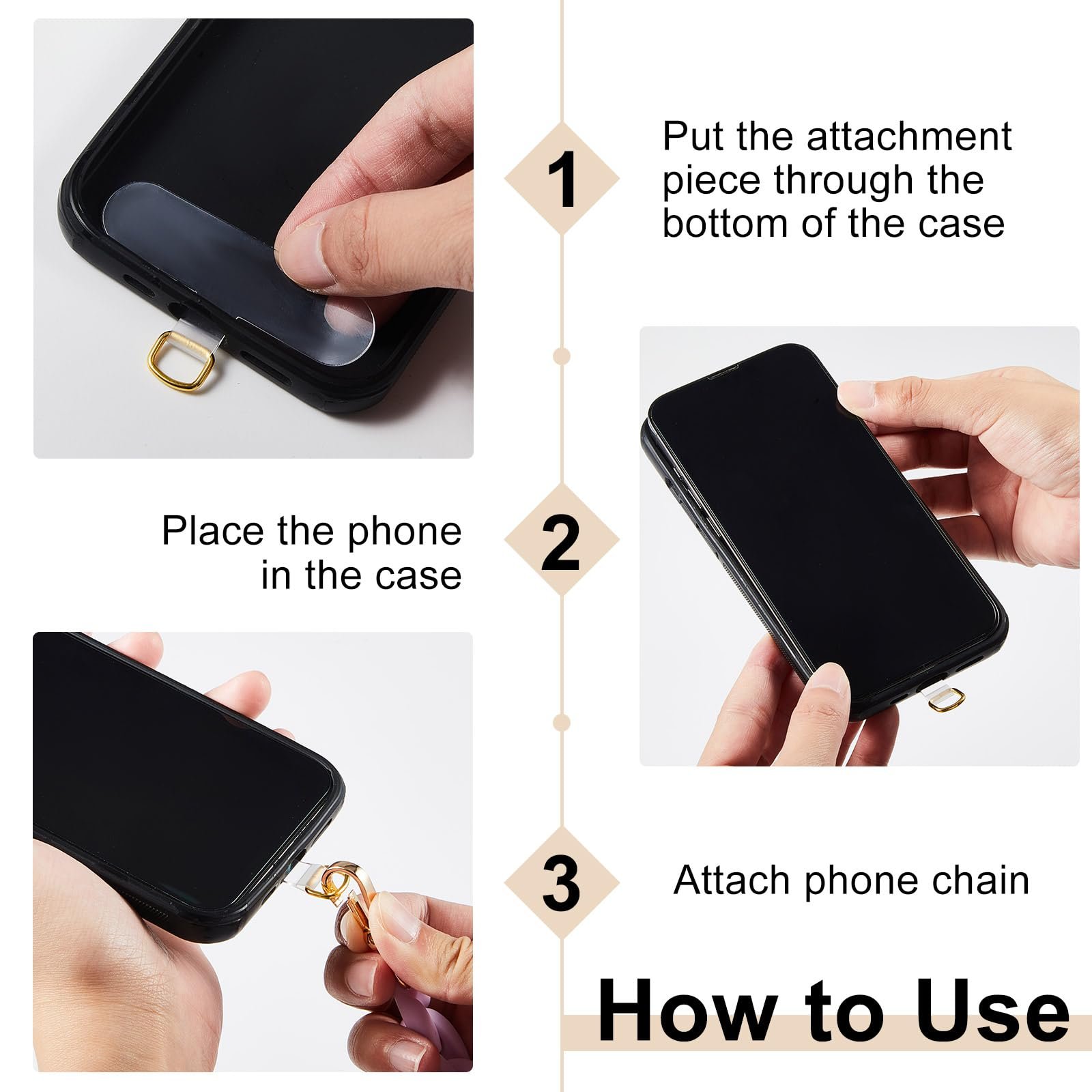 2024 Universal double-layer Pearl Beaded Phone Case Chain Crossbody Shoulder Cell Mobile Phone Lanyard Wrist Straps with Patch