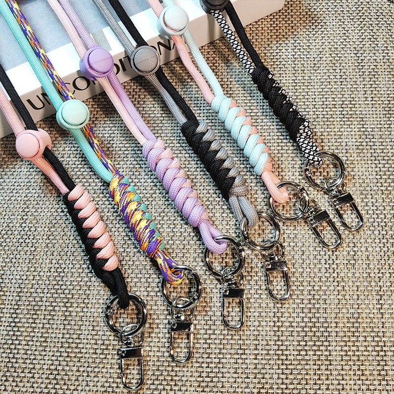 mobile phone lanyard rope creative short woven hanging rope phone case keyring phone neck hanging rope