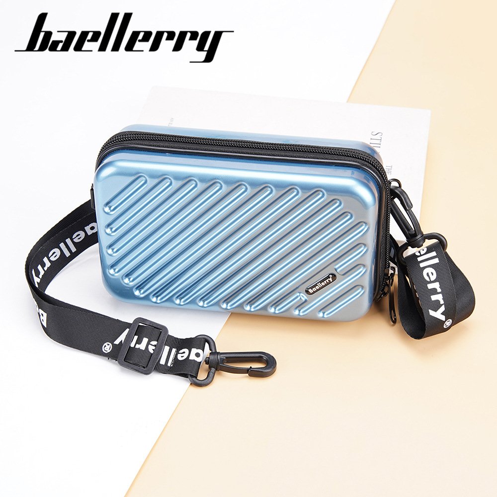 baellerry ABS 7 inch Cosmetic large capacity shoulder bag Custom Logo Mini Travel suitcases mobile phone bag with shoulder strap