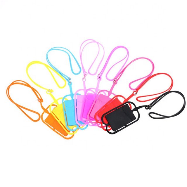 Silicone Cell Phone Lanyard Card Holder Necklace Sling Universal Mobile Phone Neck Strap