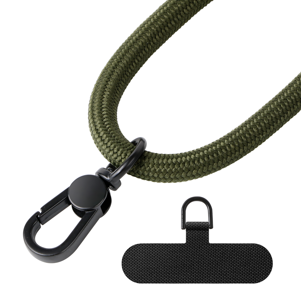 Woven rope shoulder strap mobile phone chain adjustable double-layer shoulder strap neck hanging multifunctional lanyard