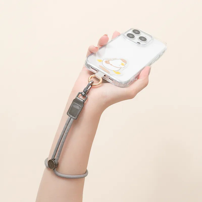 Mobile phone lanyard clip ultra-thin strong adjustment buckle phone short rope metal hook wrist rope key camera lanyard