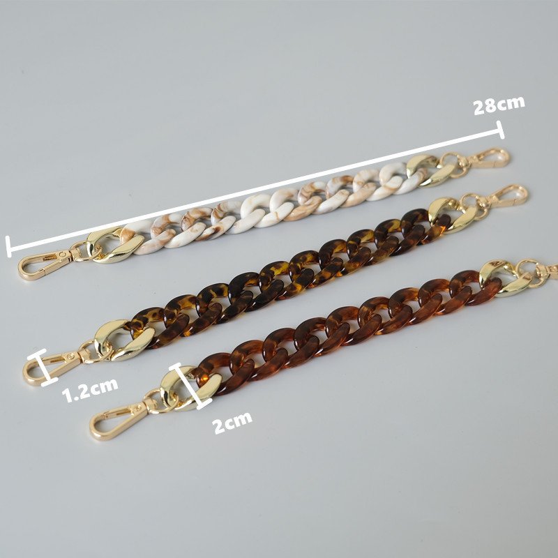 Chunky Long Handmade Plastic Crossbody Mobile Phone Chain 120cm Fashion Acrylic Chain Bag Strap Chains Custom